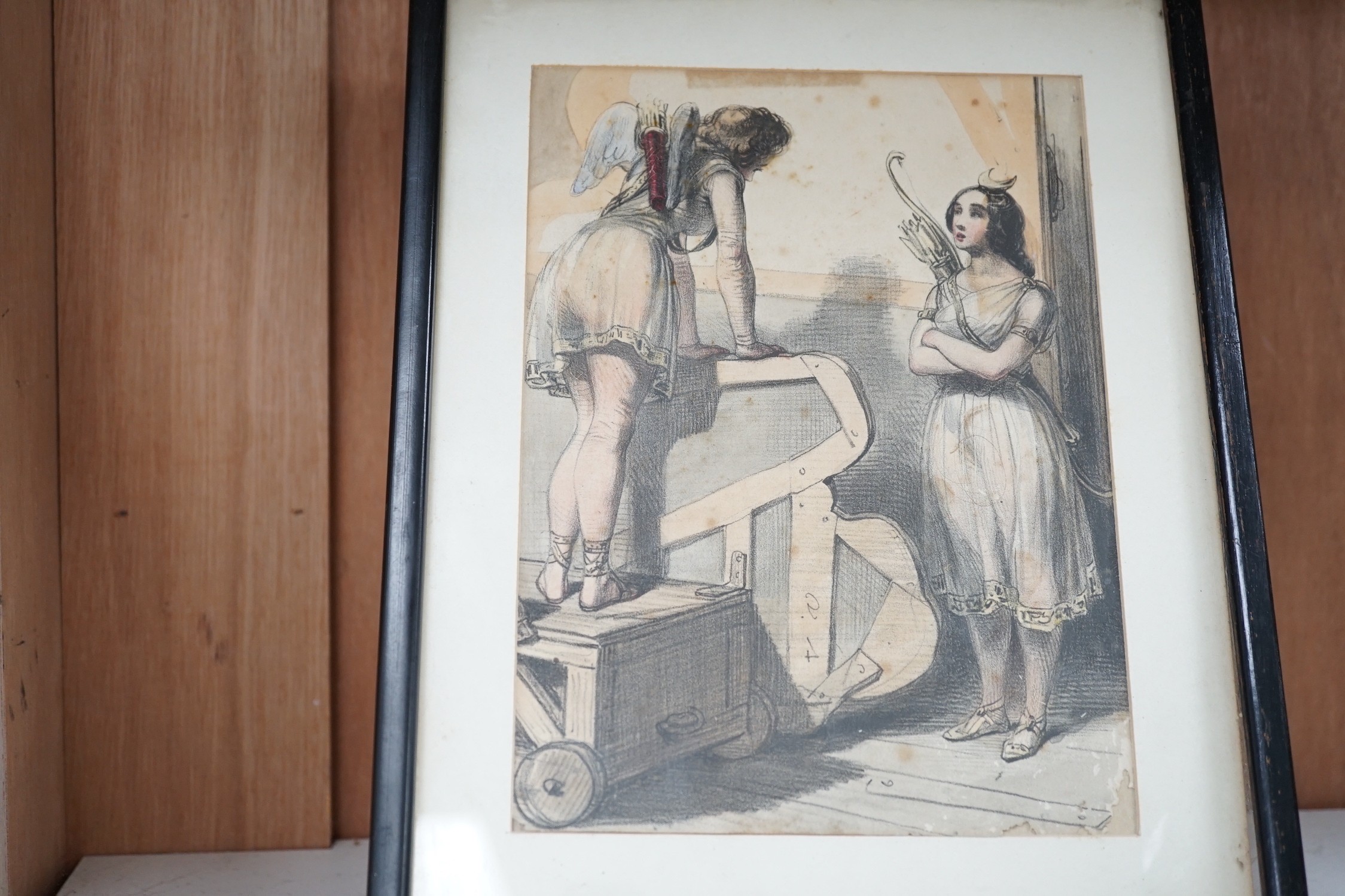 19th century English School, coloured lithograph, 'Sylvia à L'Opera', 19 x 14cm